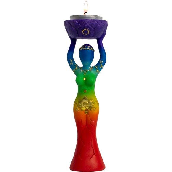 Chakra Goddess T Light Holder - Picture 2 of 2